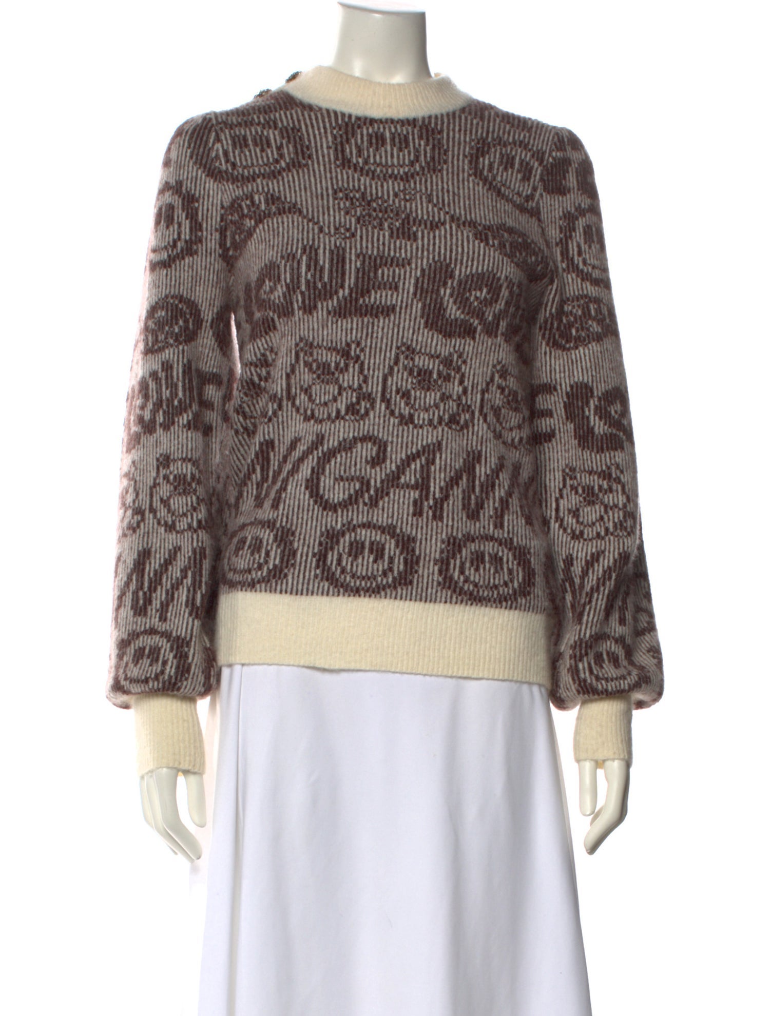 Ganni Alpaca Printed Sweater