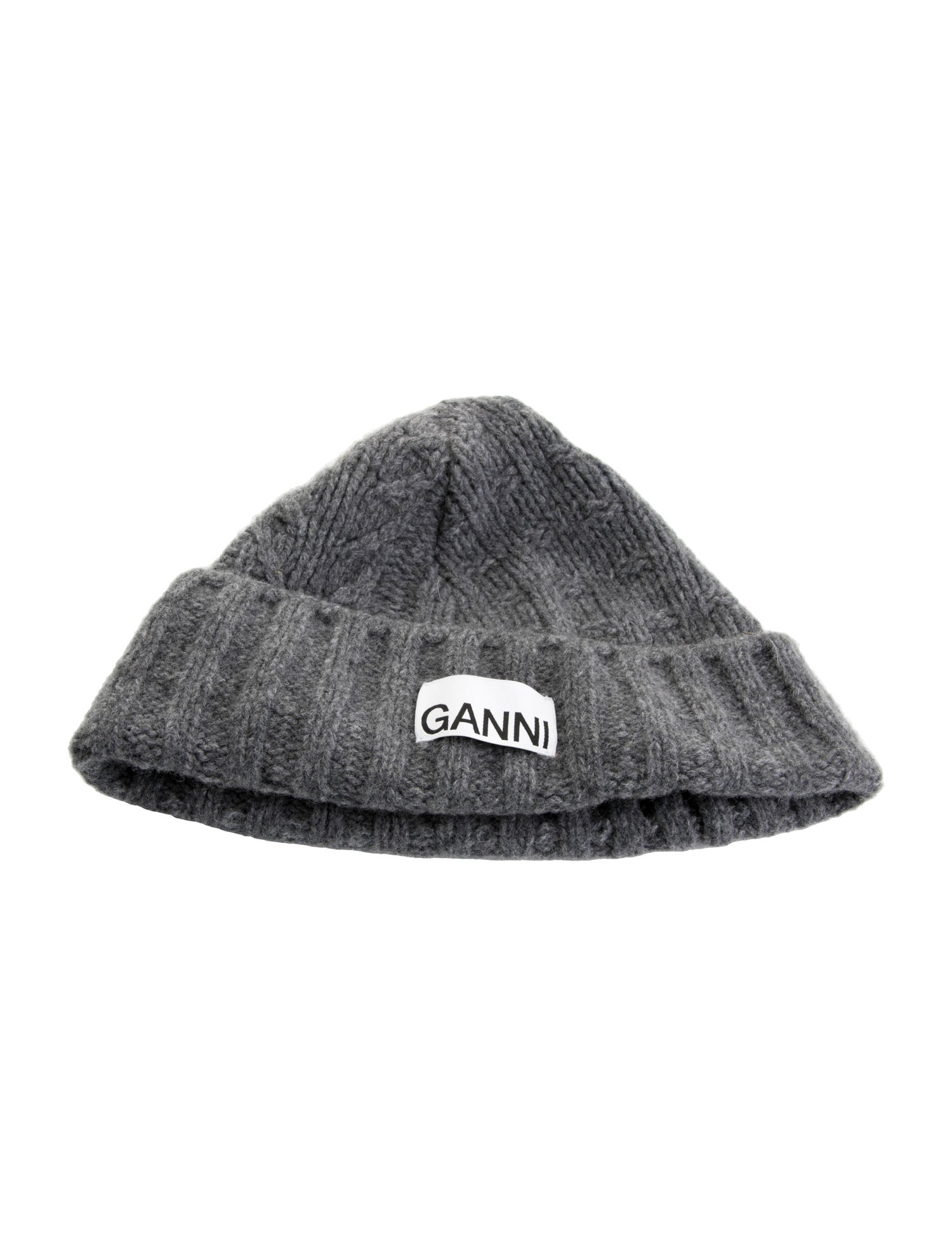 Ganni Wool Blend Knit Beanie