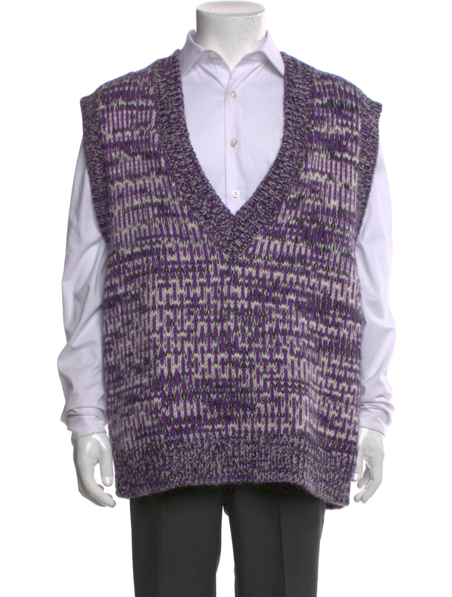 Ganni Wool Printed Sweater Vest