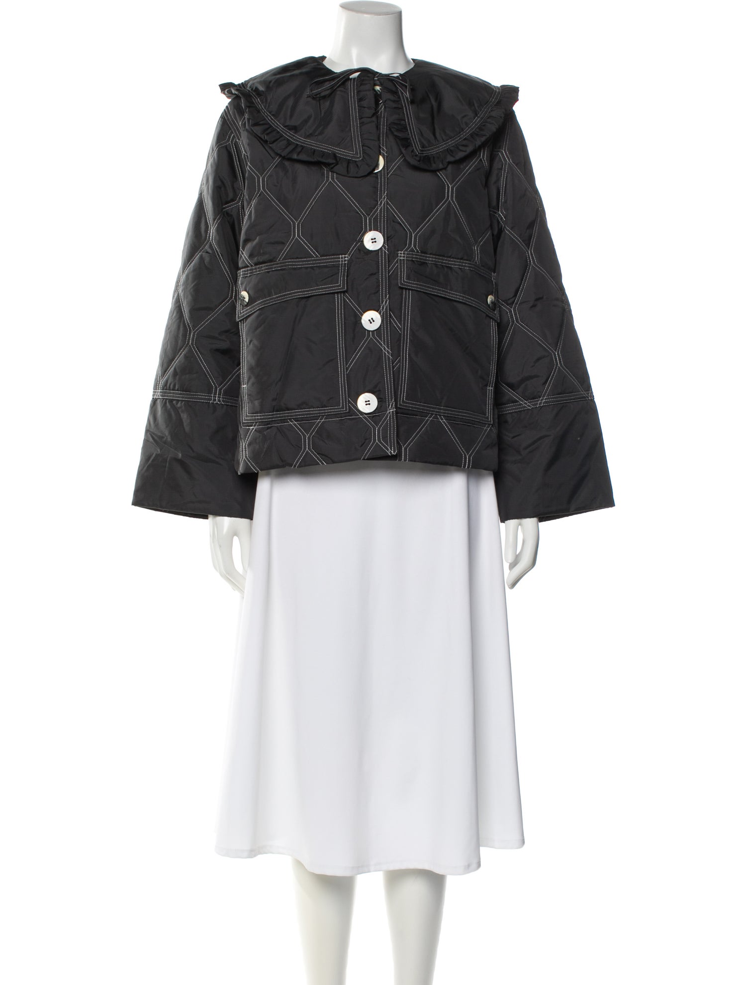 Ganni Plaid Print Jacket