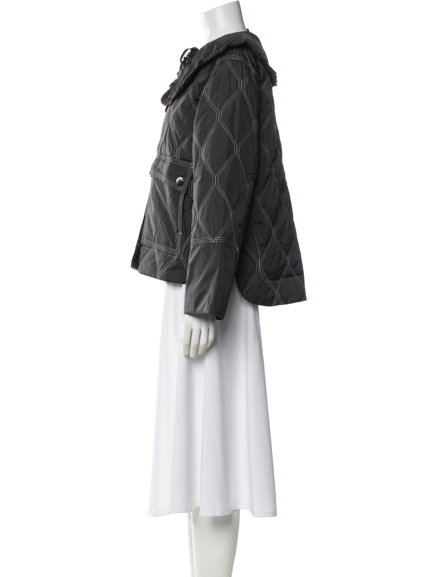 Ganni Plaid Print Jacket