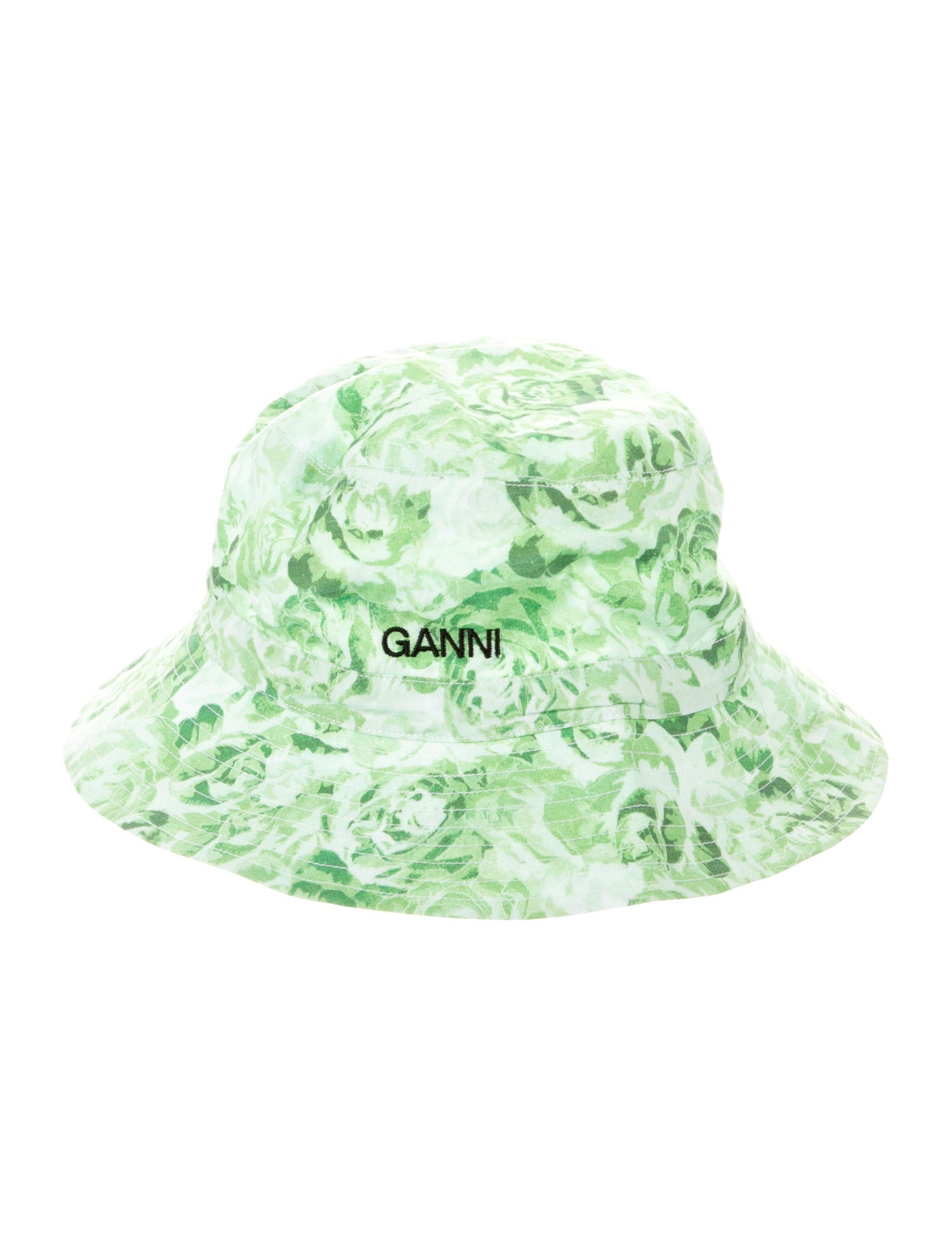Ganni Floral Printed Bucket Hat - Green Hats, Accessories  display picture 3