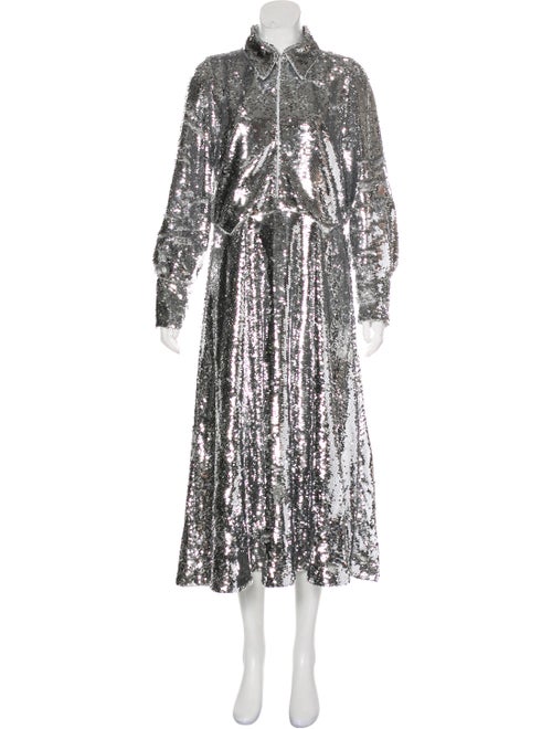 Ganni Long Dress Grey