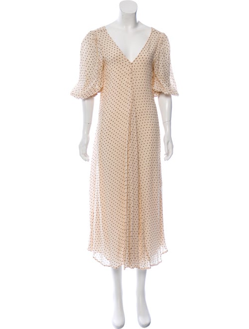 Ganni Polka Dot Print Long Dress