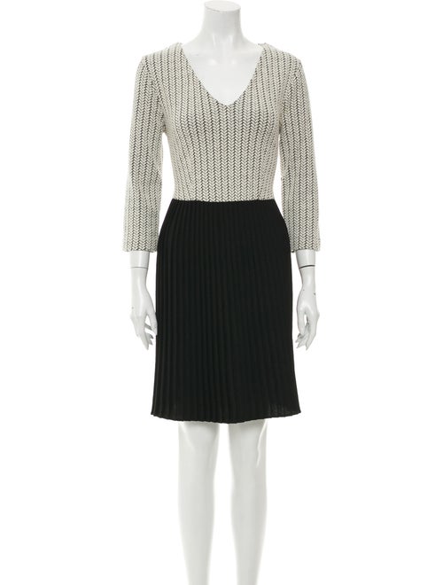Ganni Colorblock Pattern Mini Dress Black
