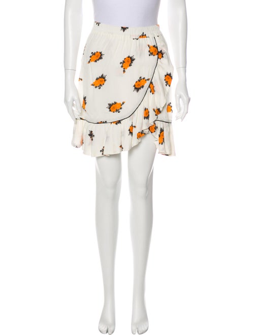 Ganni Floral Print Mini Skirt