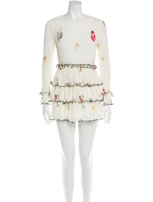 Ganni Floral Print Mini Dress