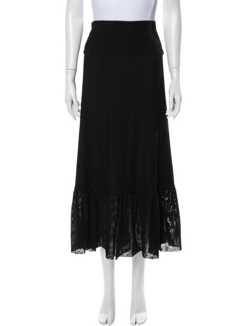 Ganni Midi Length Skirt Black
