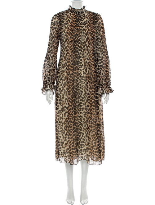 Ganni Animal Print Long Dress w/ Tags