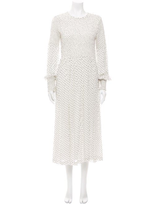 Ganni Polka Dot Print Midi Length Dress