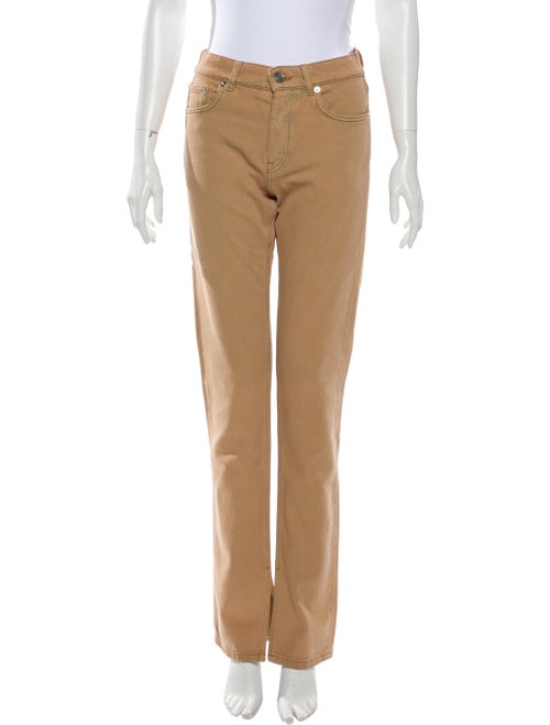 Ganni Mid-Rise Straight Leg Jeans w/ Tags Brown