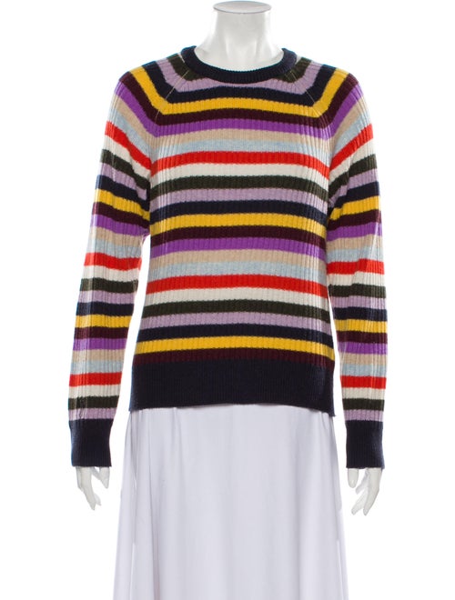 Ganni Cashmere Striped Sweater Blue