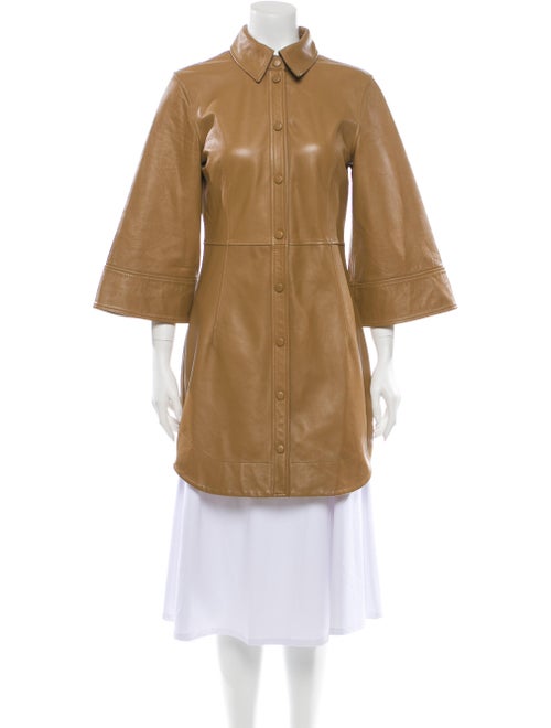 Ganni Lamb Leather Mini Dress