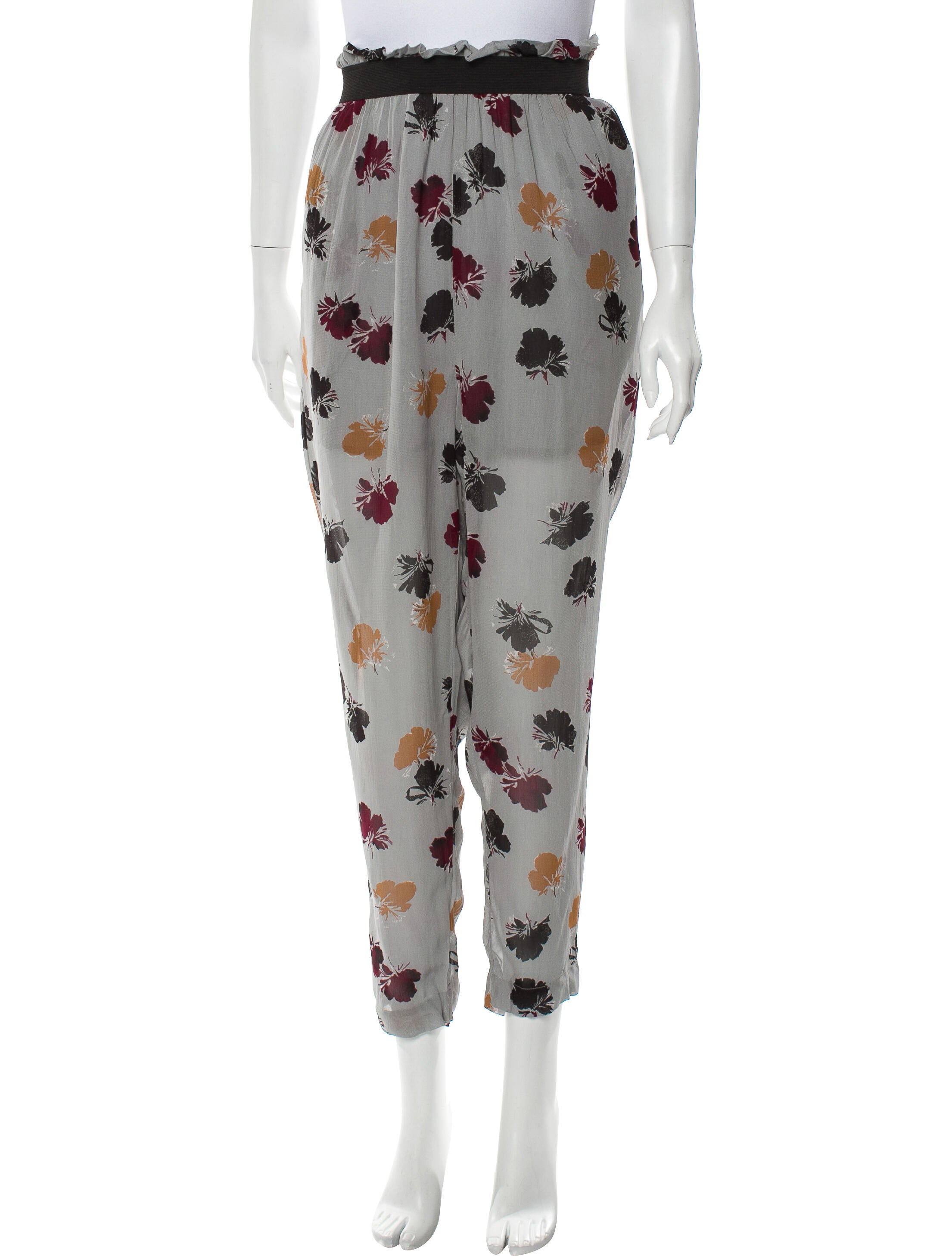 Ganni Floral Print Skinny Leg Pants w/ Tags