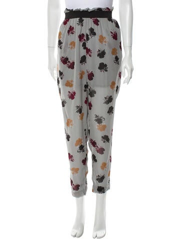 Ganni Pants Floral Print Skinny Leg XS