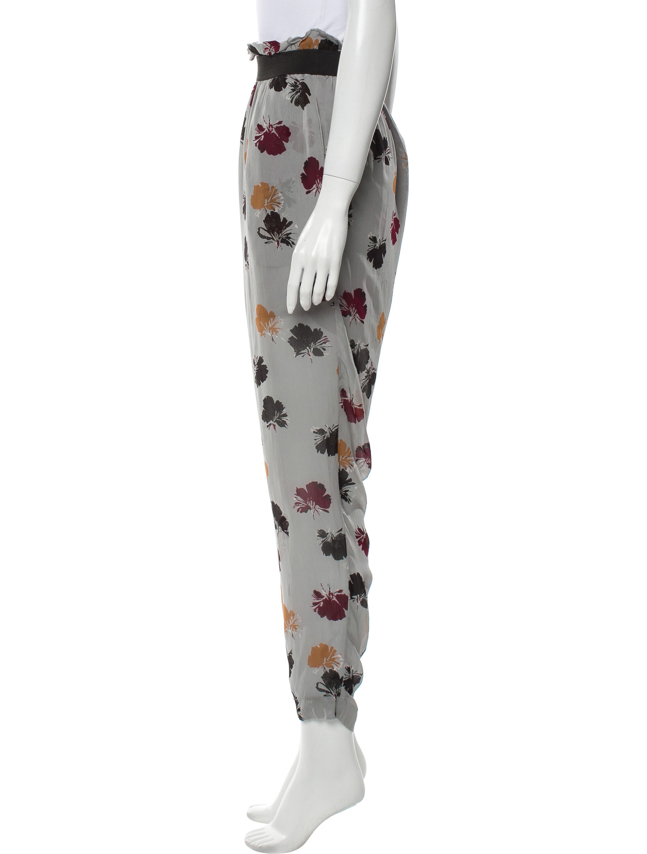 Ganni Floral Print Skinny Leg Pants w/ Tags