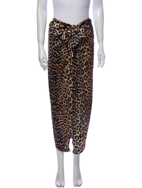 Ganni Silk Midi Length Skirt