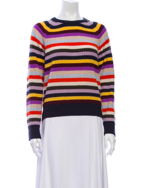 Ganni Wool Striped Sweater Wool