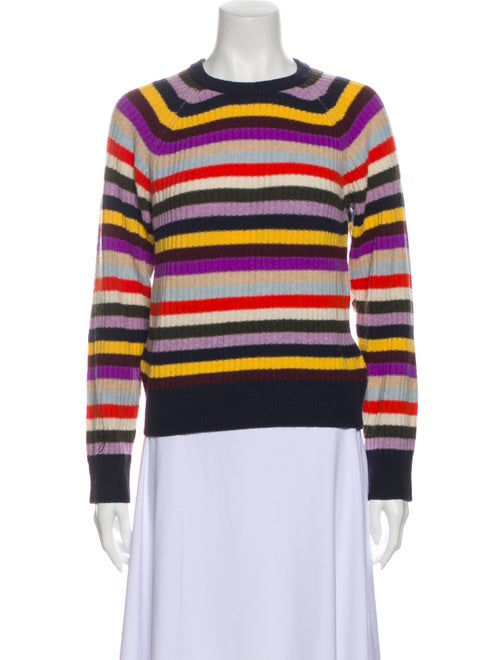 Ganni Wool Striped Sweater Wool