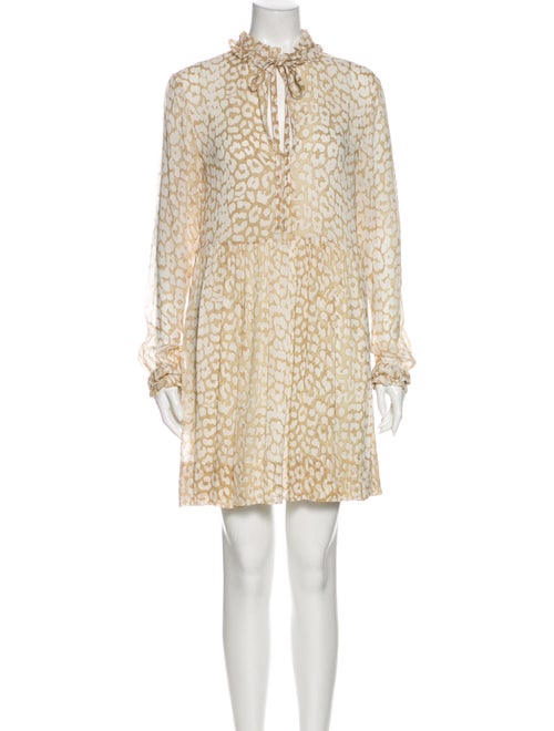 Ganni Animal Print Mini Dress