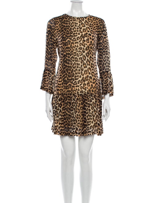 Ganni Animal Print Mini Dress