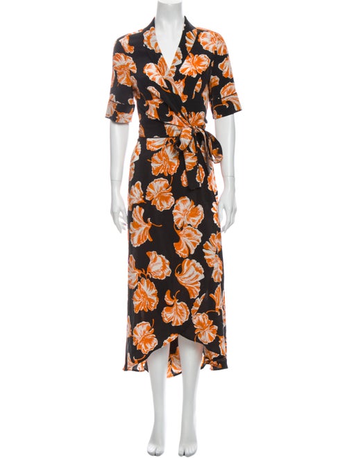 Ganni Silk Long Dress Black