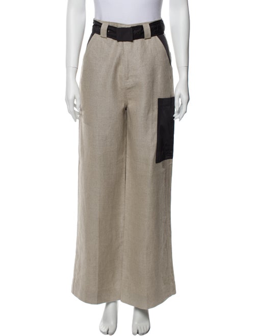 Ganni Linen Wide Leg Pants