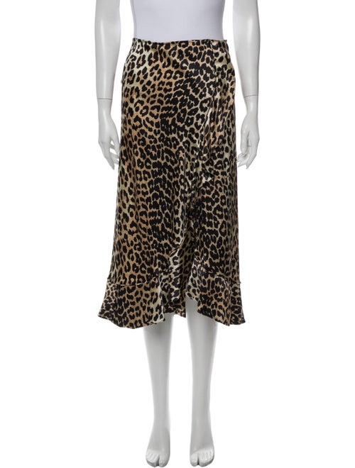 Ganni Silk Midi Length Skirt