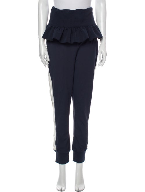Ganni Ruffle Embellishment Sweatpants Blue