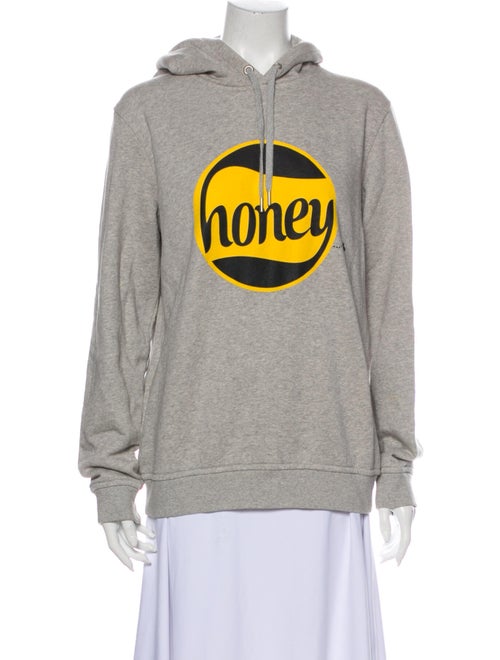 Ganni Graphic Print Crew Neck Sweatshirt Grey