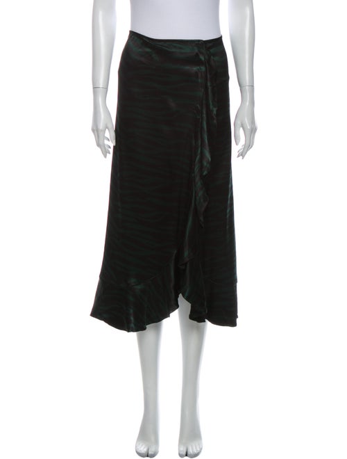 Ganni Midi Length Skirt Green