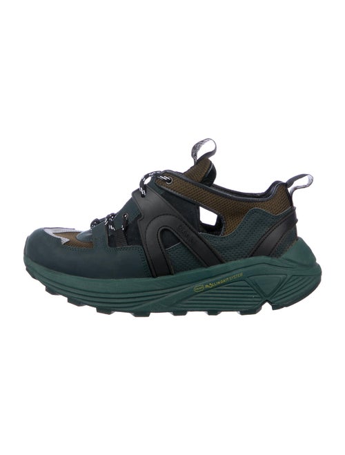 Ganni Leather Chunky Sneakers Green