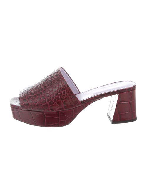 Ganni Embossed Leather Slides
