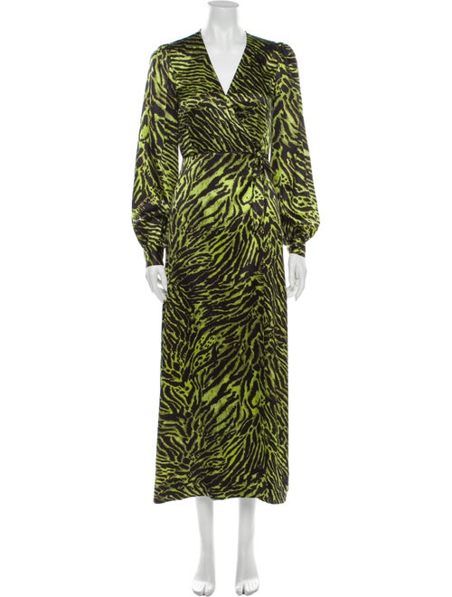Ganni Silk Long Dress w/ Tags Green