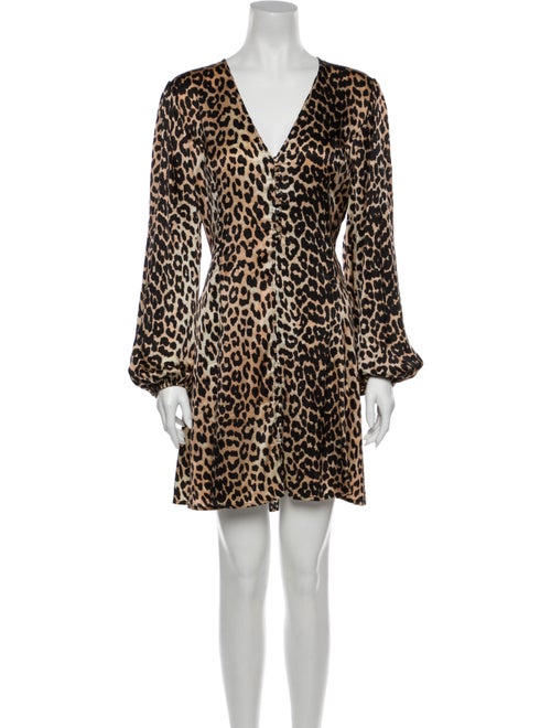 Ganni Silk Mini Dress Black