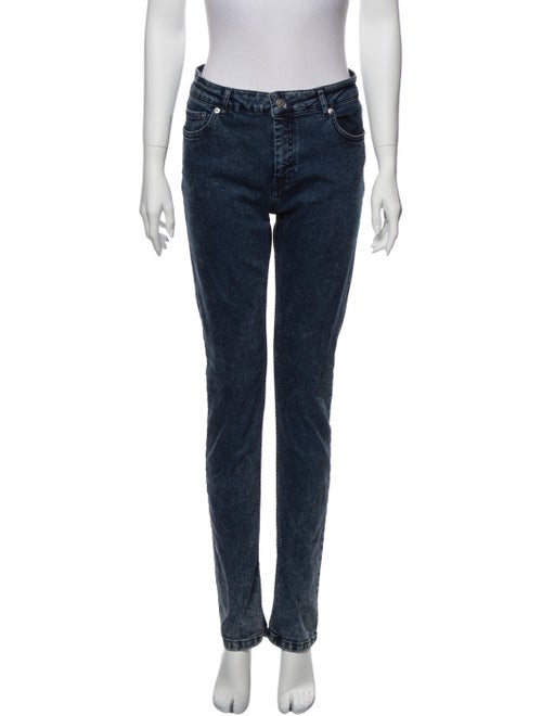 Ganni Mid-Rise Straight Leg Jeans w/ Tags Blue