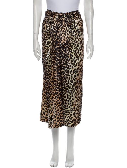 Ganni Silk Midi Length Skirt