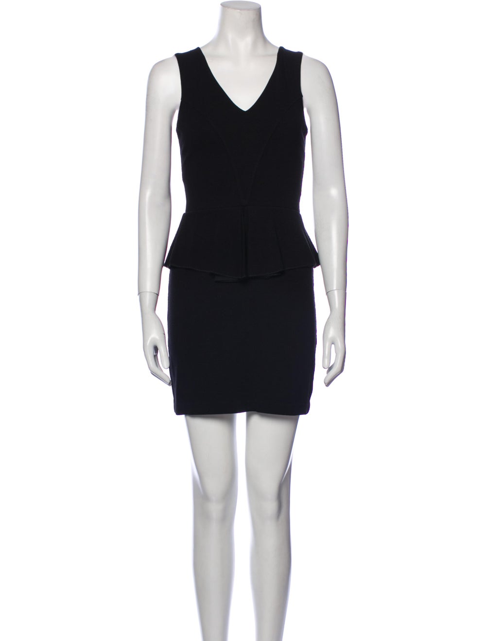 Ganni V-Neck Mini Dress - image 1