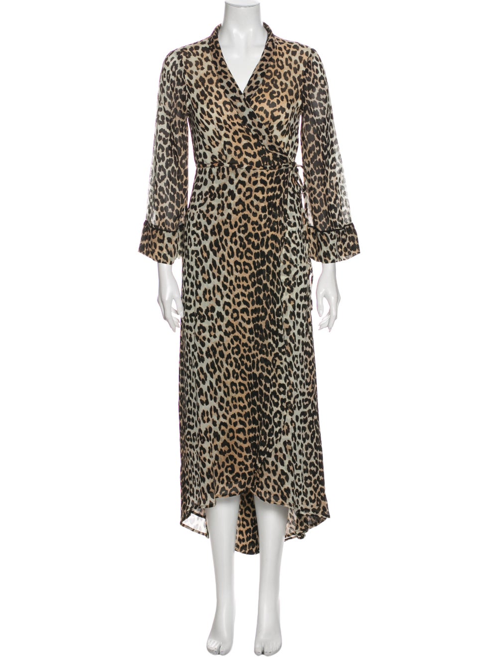 Ganni Animal Print Long Dress - image 1