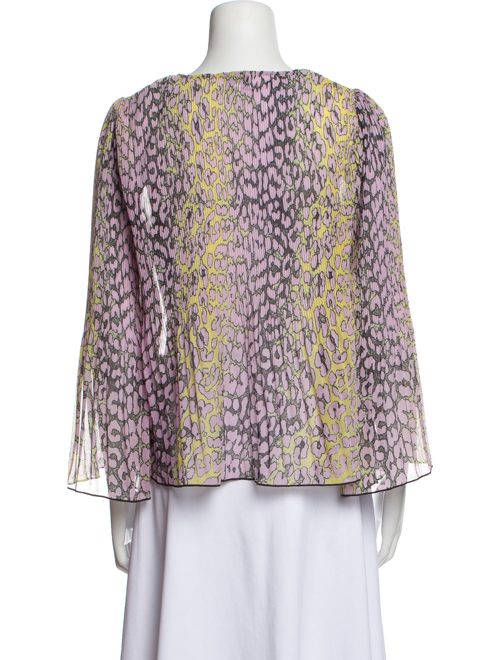 Ganni Printed V-Neck Blouse - image 3