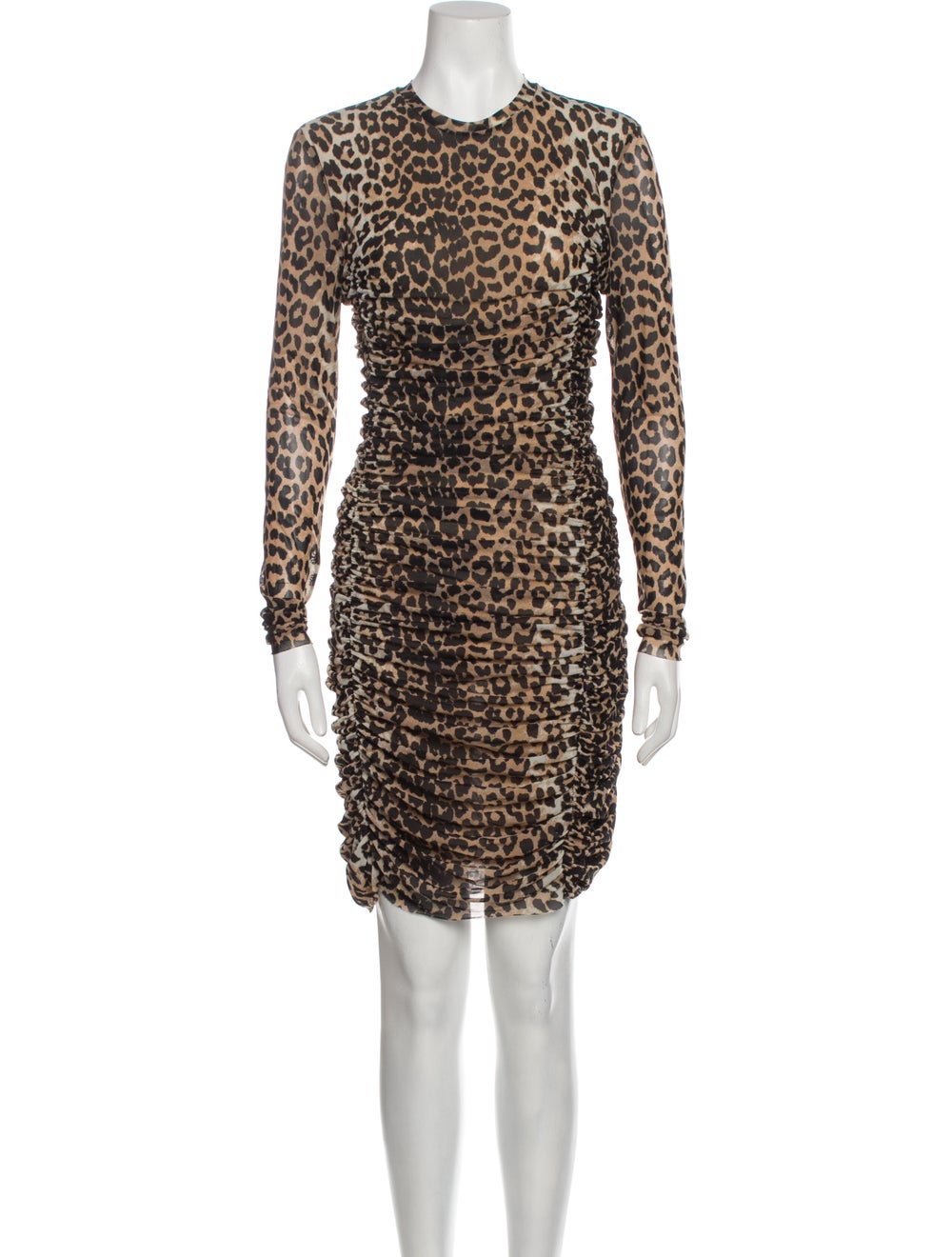 Ganni Animal Print Mini Dress - image 1