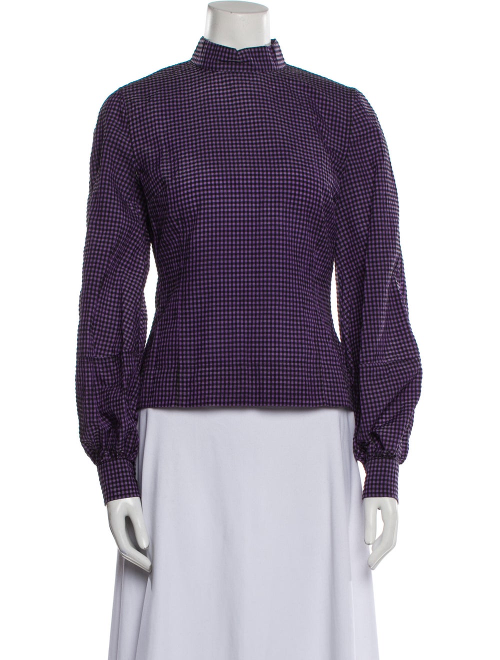Ganni Plaid Print Evening Jacket - image 1