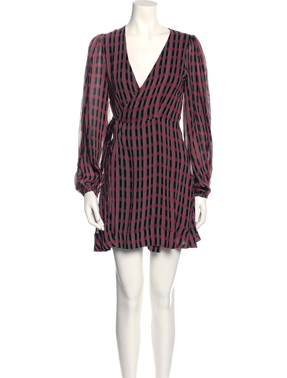 Ganni Plaid Print Mini Dress - image 1