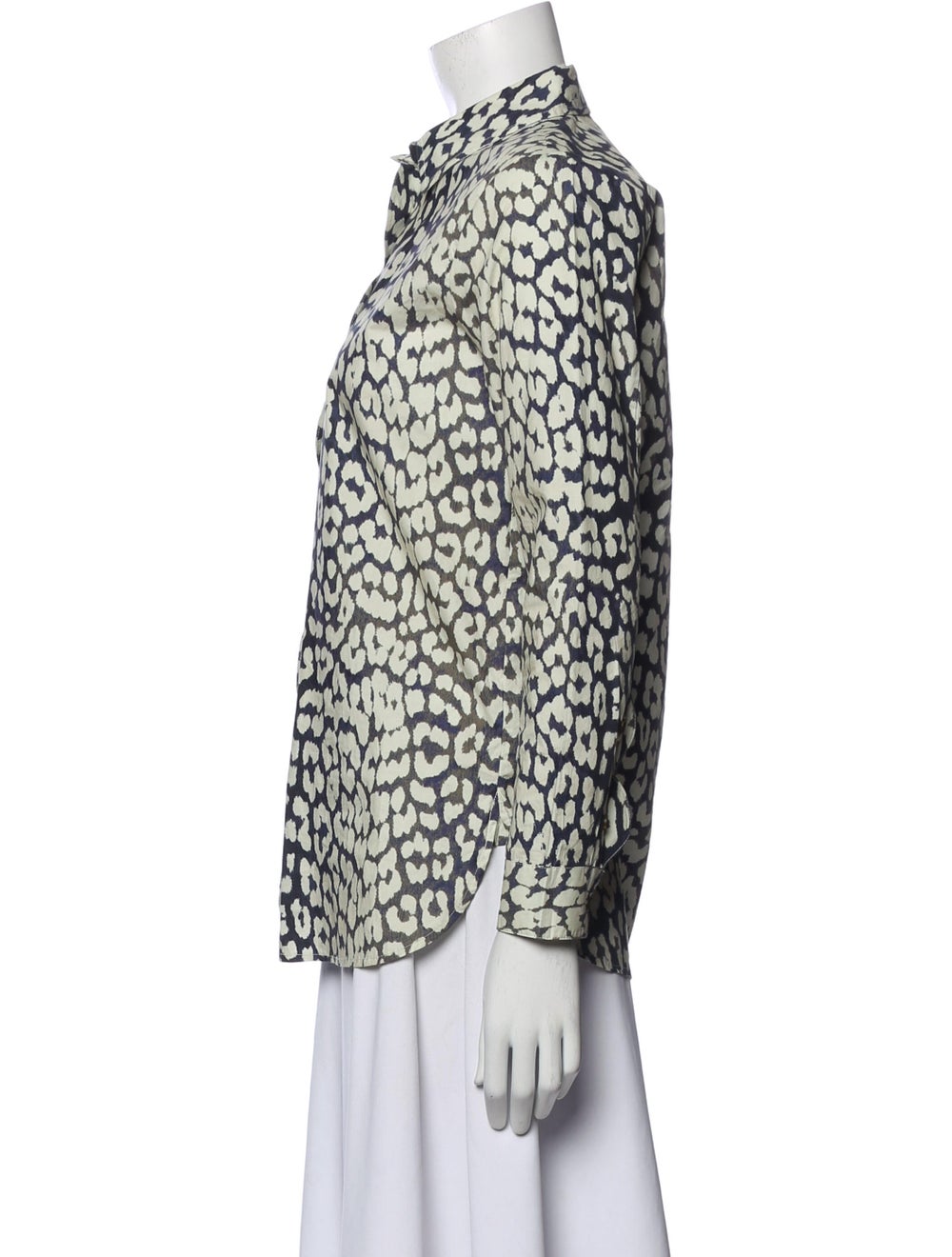 Ganni Printed Long Sleeve Button-Up Top - image 2