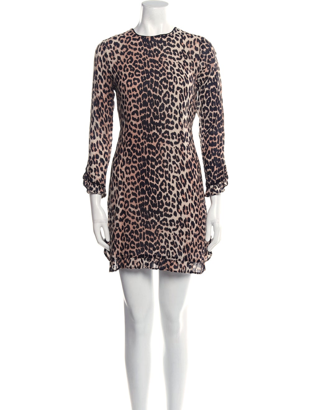 Ganni Animal Print Mini Dress - image 1