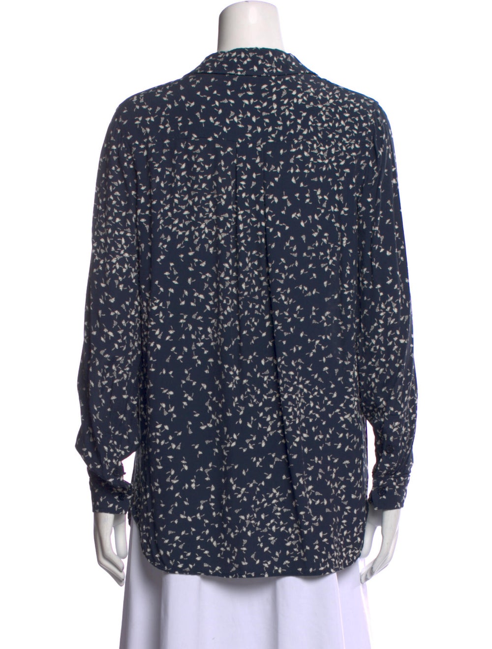Ganni Printed Long Sleeve Button-Up Top - image 3