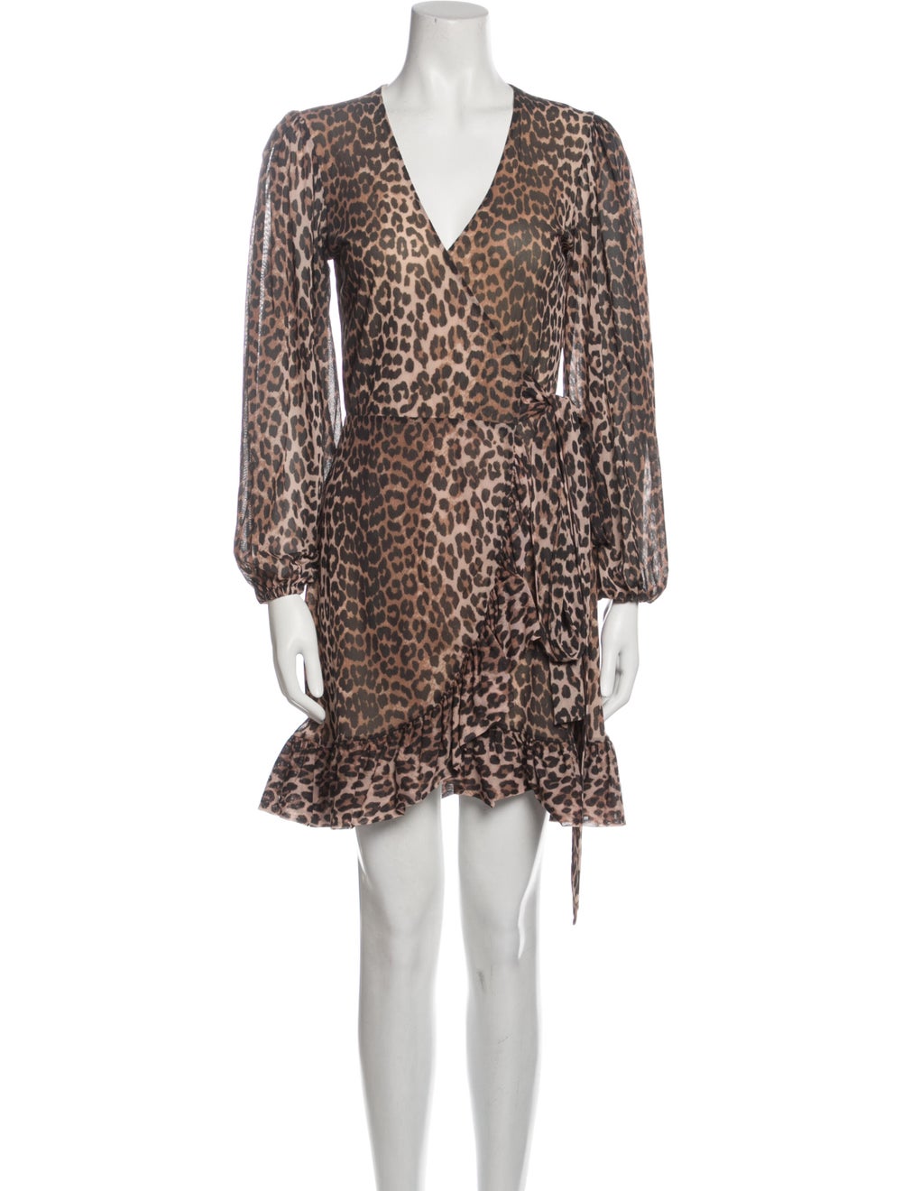 Ganni Animal Print Mini Dress - image 1
