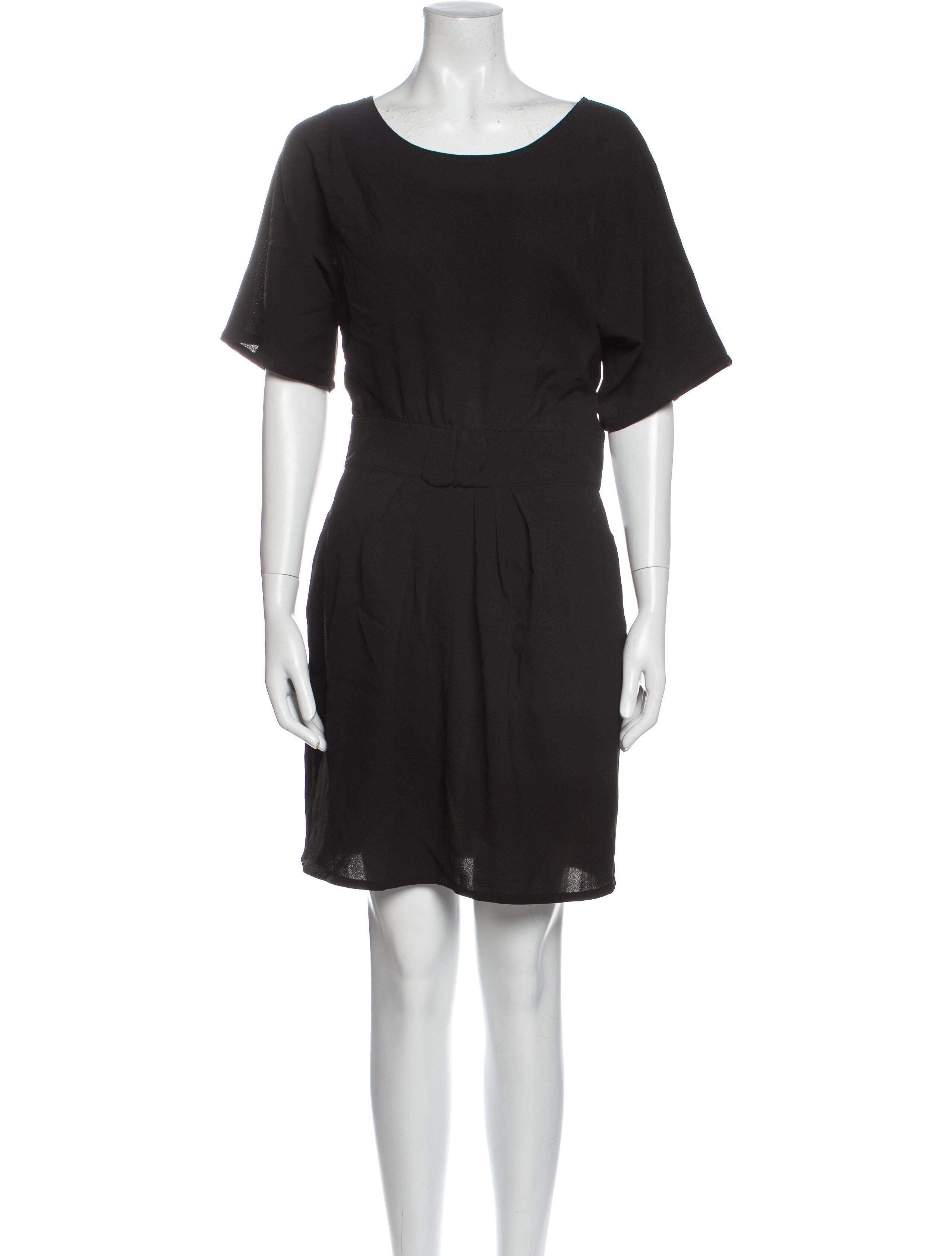 Ganni Scoop Neck Knee-Length Dress