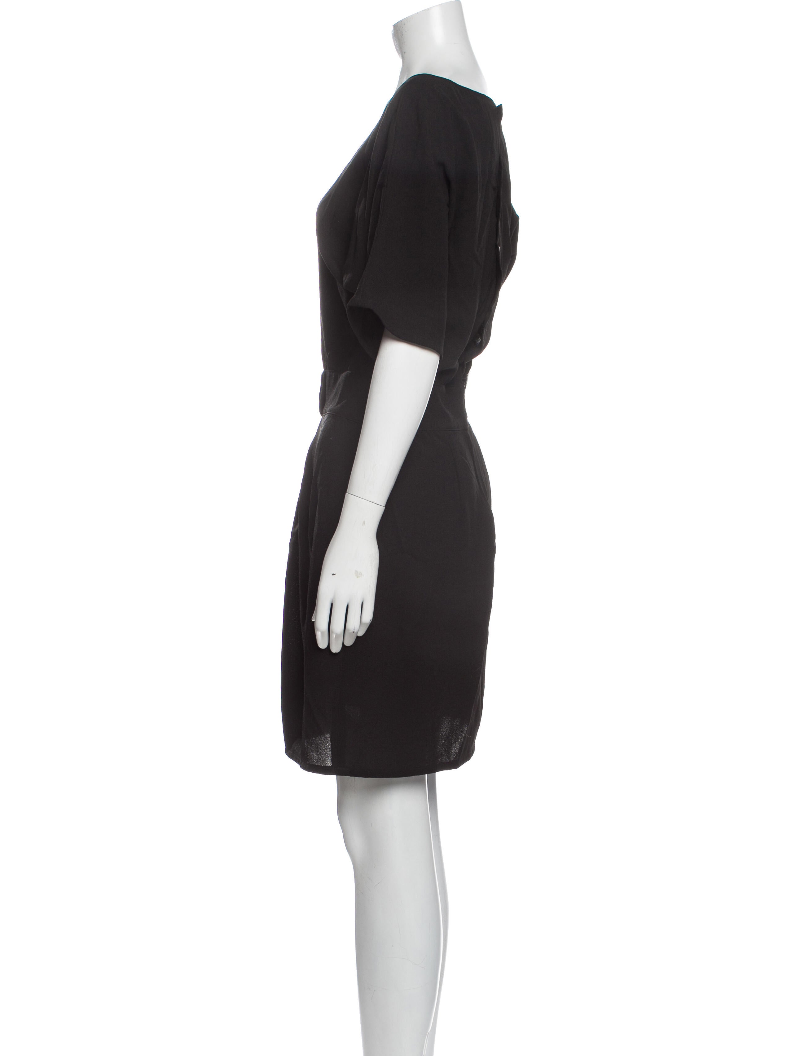 Ganni Scoop Neck Knee-Length Dress