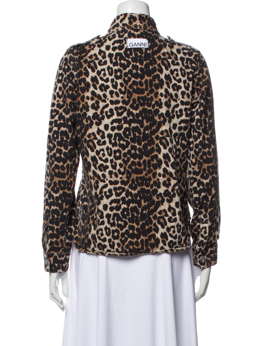 Ganni Animal Print Denim Jacket - image 2